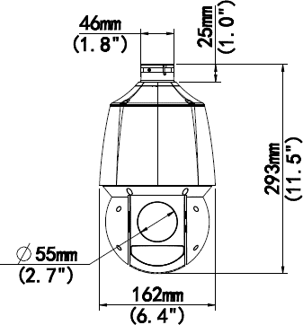 Камера UNV PTZ IPC6412LR-X16-VG  Outdoor Network 2MP; 16X Zoom