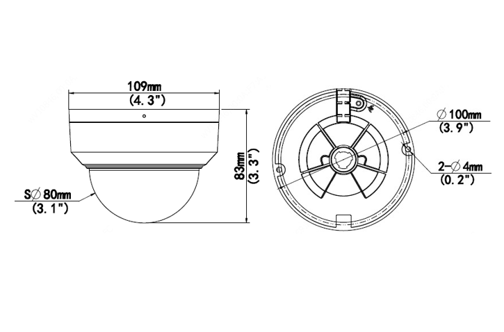 Wi-Fi Купольная камера UNV  IPC322LB-AF28WK-G (2,8мм; 2MP)